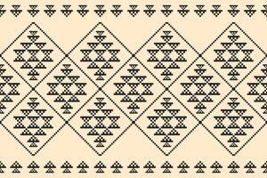 Carpet tribal pattern art. Geometric ethnic seamless pattern traditional. American, Mexican style. Design for background, wallpaper, illustration, fabric, clothing, carpet, textile, batik, embroidery. vector