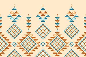 Abstract ethnic Aztec style. Ethnic geometric seamless pattern in tribal. American, Mexican style. Design for background, illustration, fabric, clothing, carpet, textile, batik, embroidery. vector