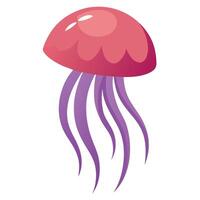 Jellyfish flat style illustration vector