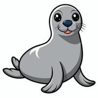 seal animal illustration flat style, a seal animal vector