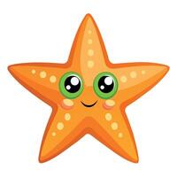 Starfish flat style illustration, Carton style vector