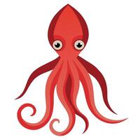 Squid animal flat style illustration vector