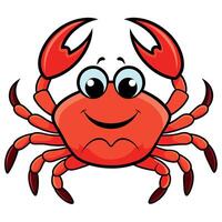 Crab flat style illustration vector