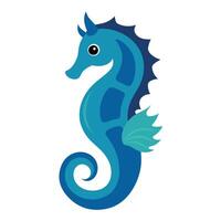 Seahorse flat style illustration vector