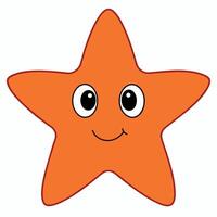 Starfish flat style illustration, Carton style vector