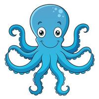 pulpo plano estilo ilustración vector