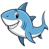 shark flat style illustration vector