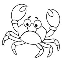 Crab flat style illustration vector