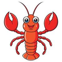 Lobster flat style illustration vector
