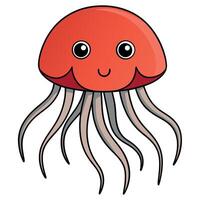 Jellyfish flat style illustration vector
