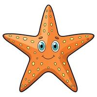 Starfish flat style illustration, Carton style vector