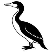 cormorán animal plano estilo ilustración vector