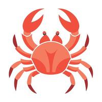 Crab flat style illustration vector