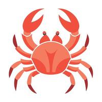 Crab flat style illustration vector