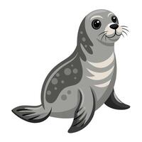 seal animal illustration flat style, a seal animal vector