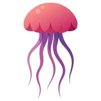 Jellyfish flat style illustration vector