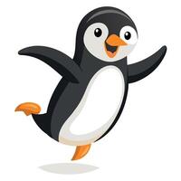 Penguin flat style illustration vector