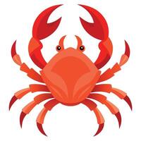 Crab flat style illustration vector