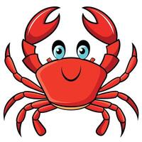 Crab flat style illustration vector