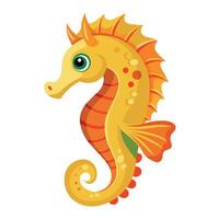 Seahorse flat style illustration vector