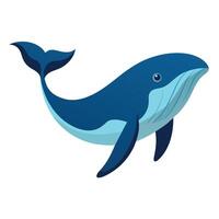 Whale flat style clipart art illustration vector