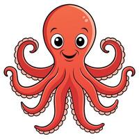 pulpo plano estilo ilustración vector