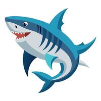 tiburón plano estilo ilustración vector