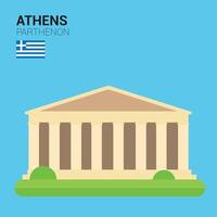 Monuments and landmarks Collection. Parthenon. Athens, Greece vector