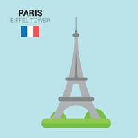 Monuments and landmarks Collection. Eiffel Tower. Paris, France. vector