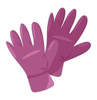 Cute warm gloves in flat design. Seasonal elegant hands wear accessory. illustration isolated. vector