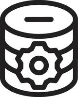 Storage data icon symbol image for database illustration vector