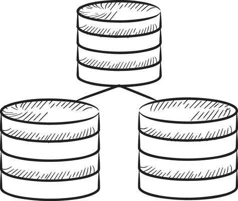 Storage data icon symbol image for database illustration