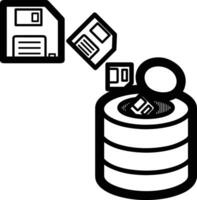 Storage data icon symbol image for database illustration vector