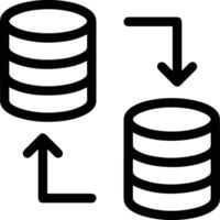 almacenamiento datos icono símbolo imagen para base de datos ilustración vector