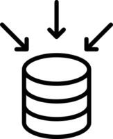 almacenamiento datos icono símbolo imagen para base de datos ilustración vector