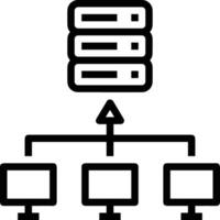 almacenamiento datos icono símbolo imagen para base de datos ilustración vector