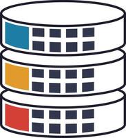 Storage data icon symbol image for database illustration vector