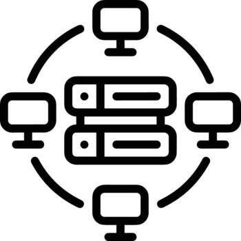 Storage data icon symbol image for database illustration vector