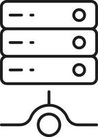 almacenamiento datos icono símbolo imagen para base de datos ilustración vector