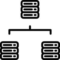 almacenamiento datos icono símbolo imagen para base de datos ilustración vector