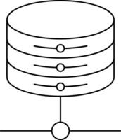 almacenamiento datos icono símbolo imagen para base de datos ilustración vector