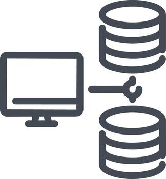 Storage data icon symbol image for database illustration vector