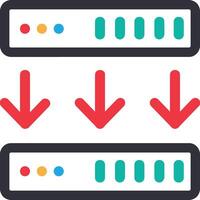 almacenamiento datos icono símbolo imagen para base de datos ilustración vector