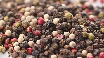 Peppercorns. Food Spices Mix Colorful Peppercorns. Rotation. Close Up. video