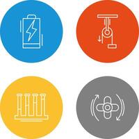 Battery and Pully Icon vector