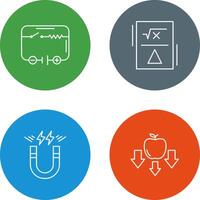 Electrical Circuit and Formula Icon vector