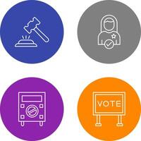 Gavel and Candidate Icon vector