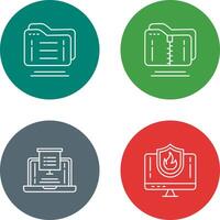 Folder and Compressed Icon vector