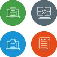 Website and Data Transfer Icon vector