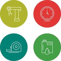 Robotic Arm and Clock Icon vector